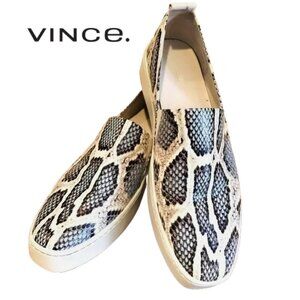 Vince Snake Leather Sneaker Sz 8